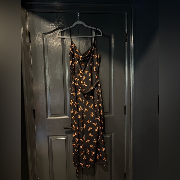 KEEPSAKE the Label Black and Orange One Shoulder Cocktail jumpsuit - Picture 1 of 3
